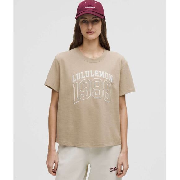 lululemon athletica Tops - (10)‎ NWT Lululemon Relaxed-Fit Cotton Jersey T-Shirt *Graphic Sheer Oak